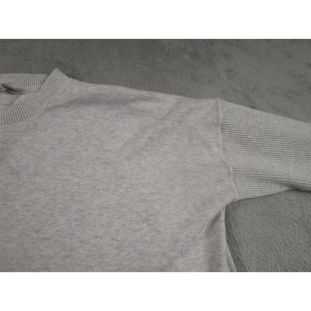 Athleta Sweater Womens Large Gray Pullover Casual Silk Blend Open Back‎